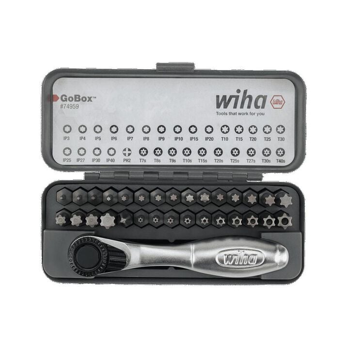 Wiha GoBox Master Torx Bit Set with Mini Ratchet 32pc