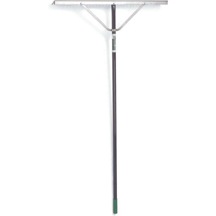 Seymour 24 in Landscape Rake with Blue Aluminum Handle