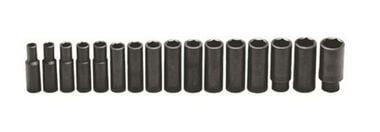 Wright Tool 1/2 In. Dr. 16 pc. Impact Metric Socket Set 10 mm to 27 mm 6 Pt. Deep, large image number 0