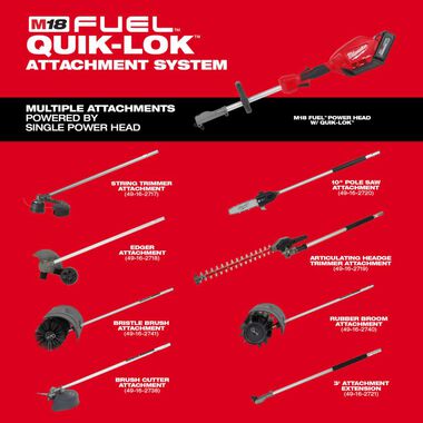 Milwaukee M18 FUEL String Trimmer (Bare Tool) with QUIK-LOK Attachment Capability, large image number 10