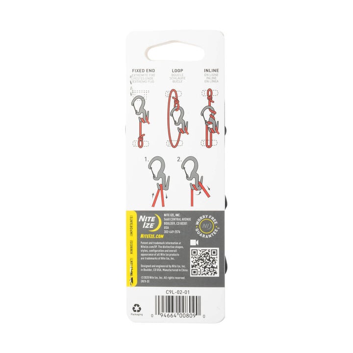 Nite Ize Figure 9 Carabiner Rope Tightener Large Black, large image number 1
