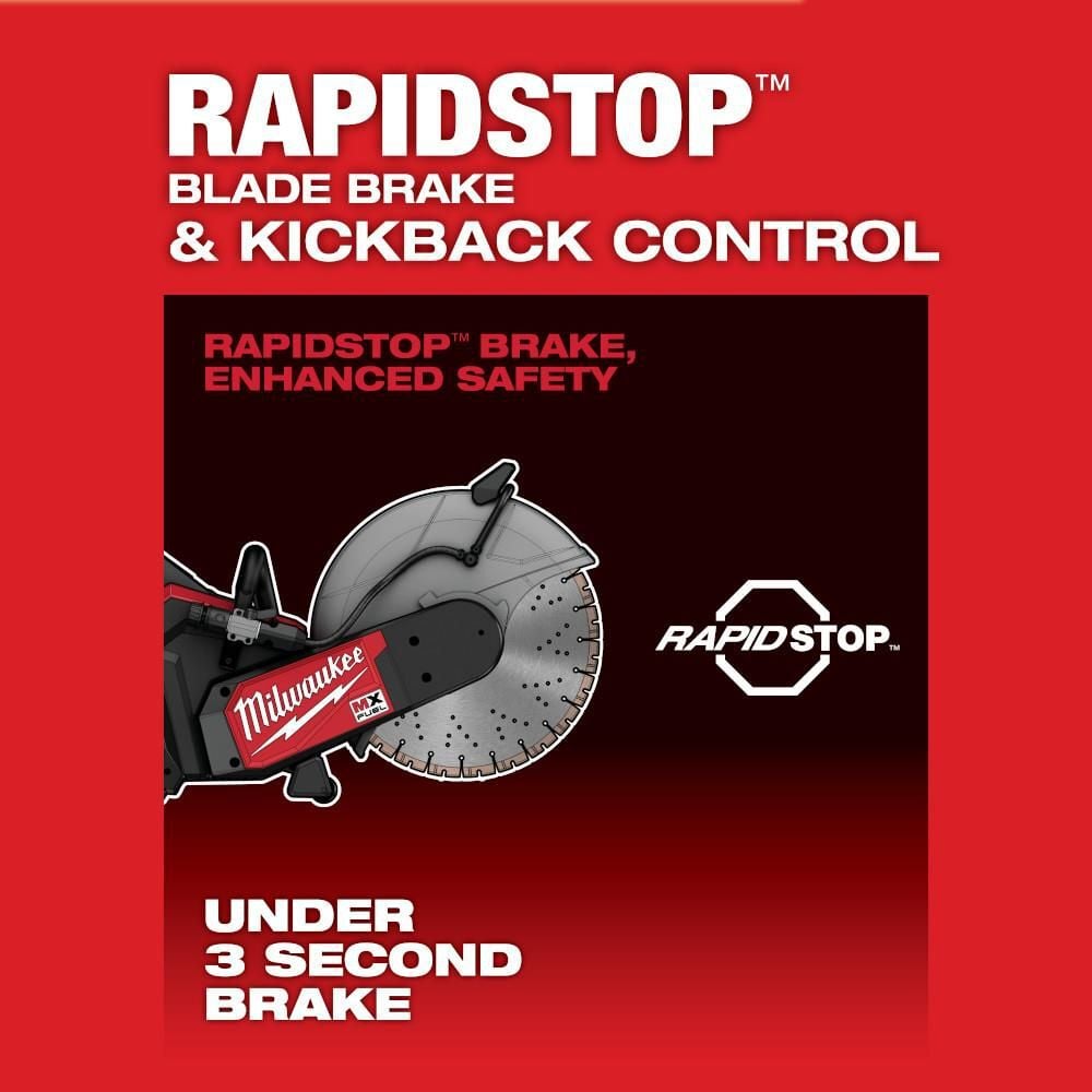 Milwaukee MX FUEL 14 in Cut-Off Saw with RAPIDSTOP Brake Kit, large image number 9