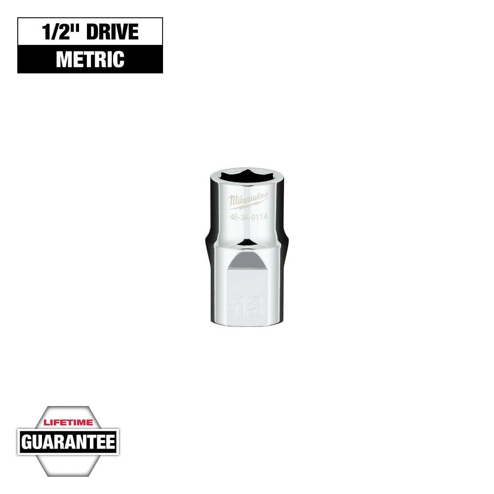 Milwaukee 1/2 in. Drive 13MM Metric 6-Point Socket with FOUR FLAT Sides, large image number 9