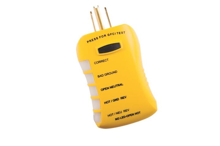 Gardner Bender Sperry Instruments HGT6520 Stop Shock II GFCI Outlet Circuit Analyzer Tester Detects Low Resistance Single LED Indication of Wiring Error 1/Ea