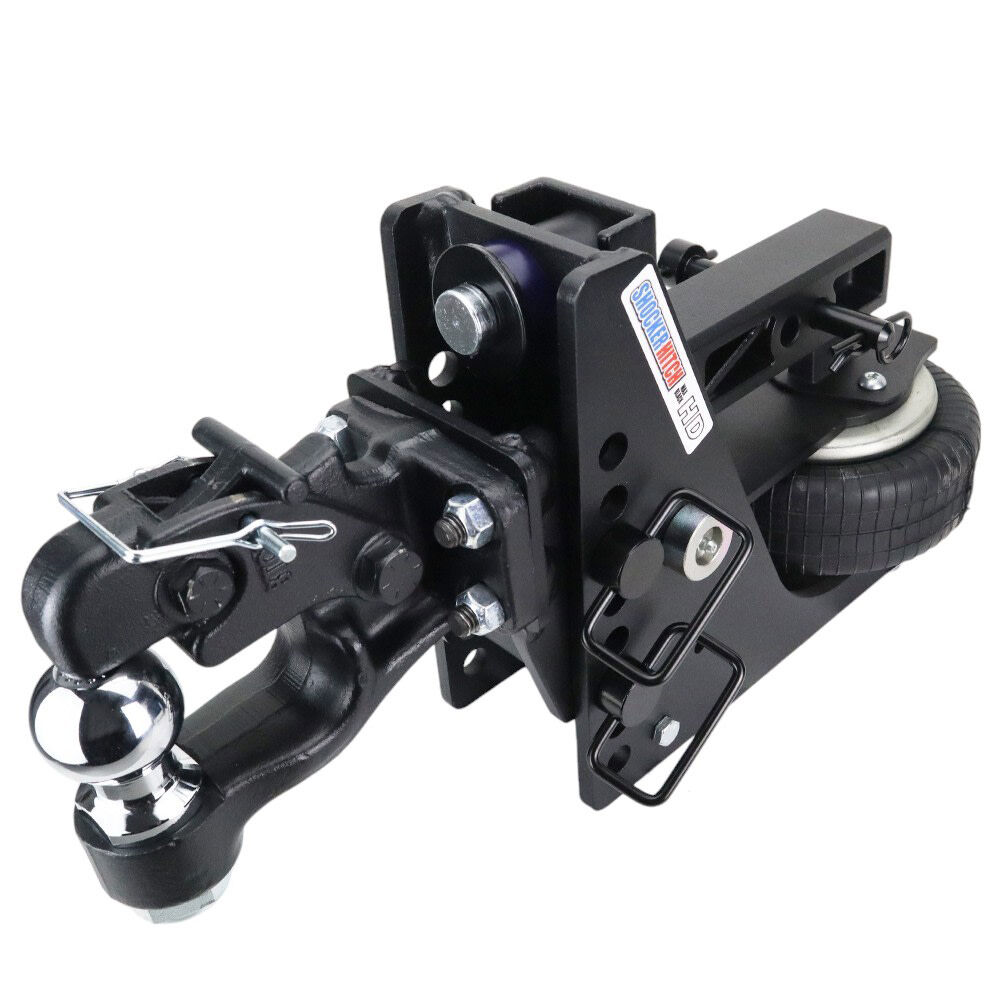 Shocker Hitch HD 20K Max Black 2 Inch Air Hitch with 16K Pintle & 2 Inch Ball, large image number 1