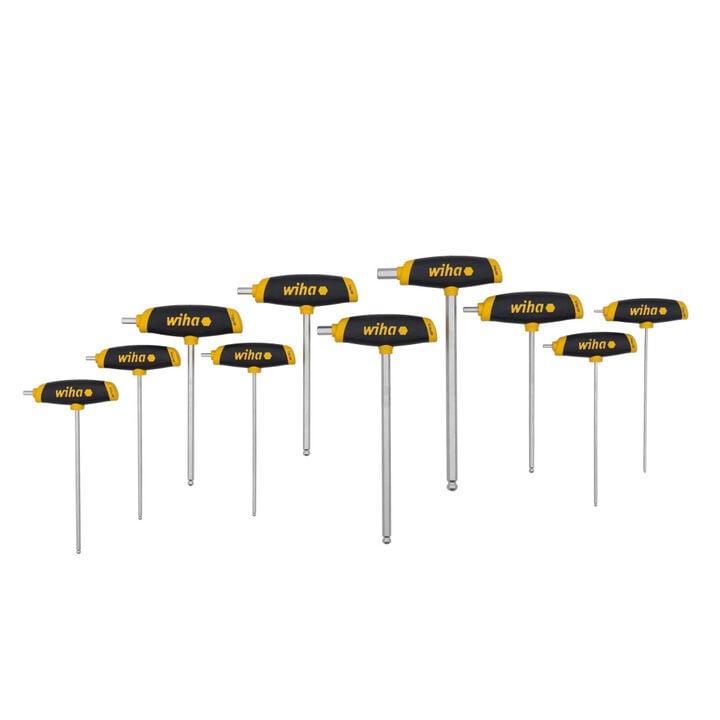 Wiha Dual Drive SAE T-Handle Foam Tray Set, 10 Piece