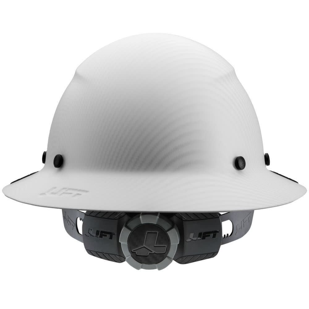 Lift Safety Fiber Resin DAX Carbon Full Brim Hard Hat, White