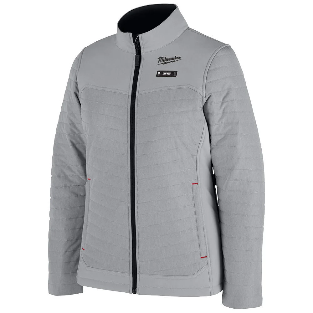 Milwaukee M12 12V Womens Heated Axis Jacket with Battery, Gray, Size 2XL - F102G-212X