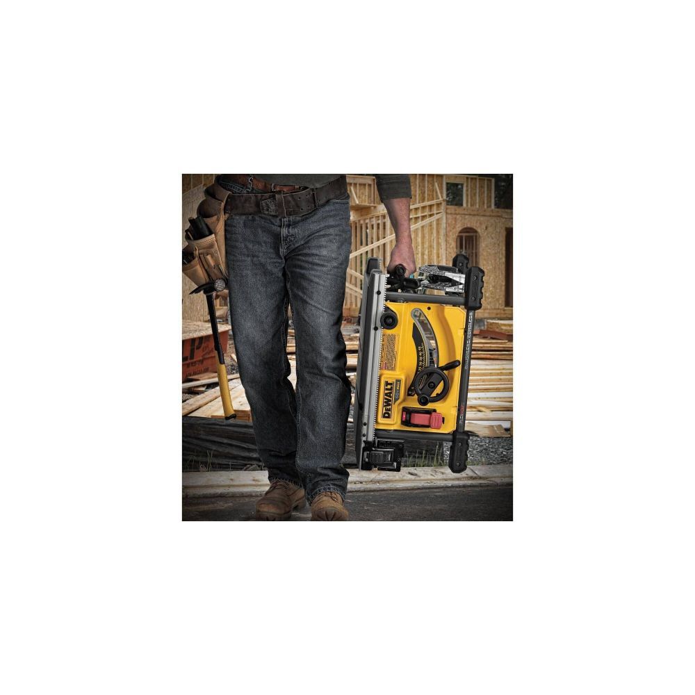 DEWALT 60V Max 8 1 4in Table Saw Kit with 2 Dewalt Flexvolt 6.0 Batteries DCS7485T1 EB Acme Tools
