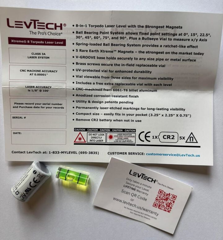 LevTech Xtreme 8 Red Laser Level, large image number 6