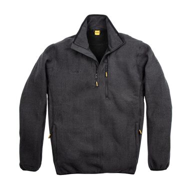 DEWALT 1/4 Zip Fleece Pullover Polyester Black Large