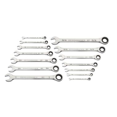 GEARWRENCH 30 Piece 90T 12 Point Metric & SAE Combination Ratcheting Wrench Set Bundle, large image number 1