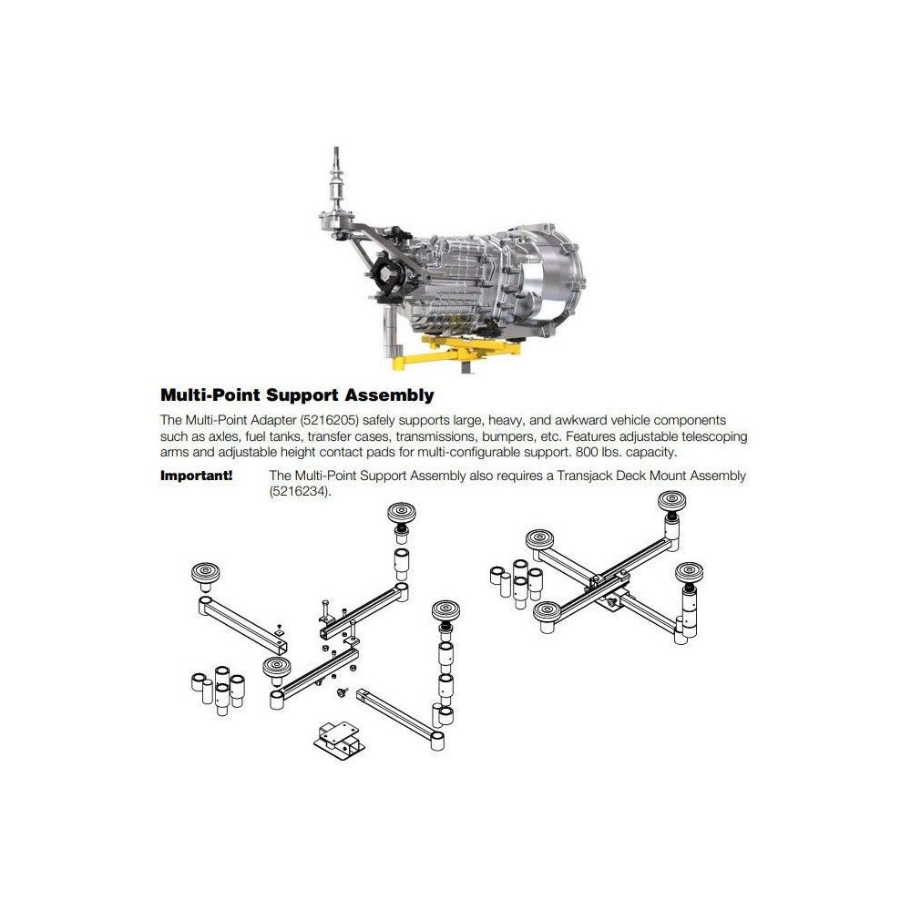Bendpak Multi-Point Support Kit for Electric-Hydraulic Lift Tables, large image number 2