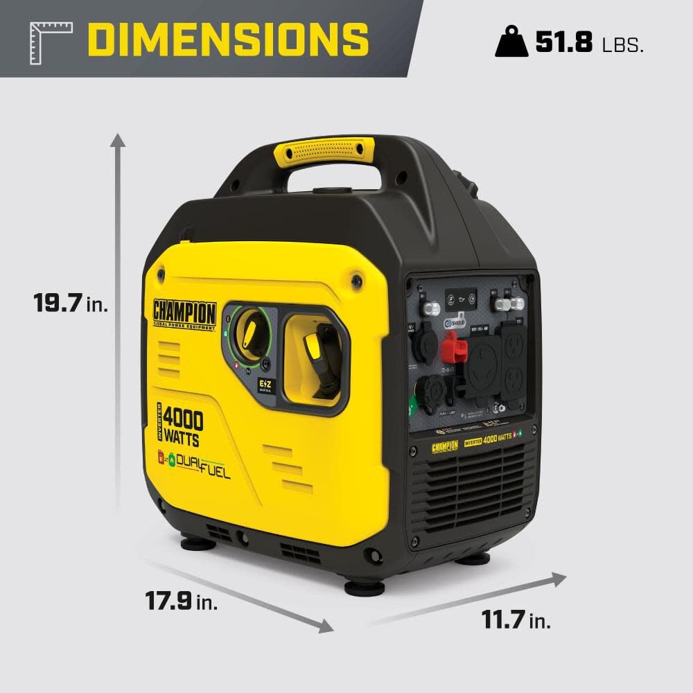 Champion Power Equipment 4000-Watt Dual Fuel 49 State RV Ready Portable Inverter Generator with Quiet Technology, large image number 7