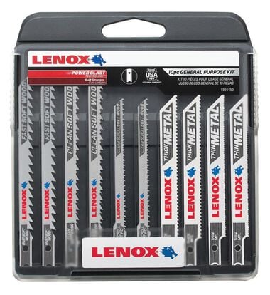 Lenox U Shank Jigsaw Kit with Case 10pc