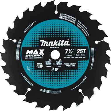 Makita Miter Saw Blade 7 1/2in 25T Carbide Tipped Max Efficiency