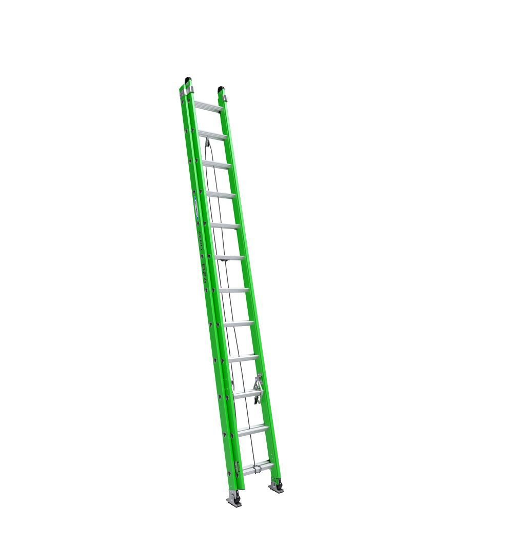 Werner AERO Extension Ladder 24′ TYPE IAA Fiberglass Box Rail/Tri Rung – B7124-2