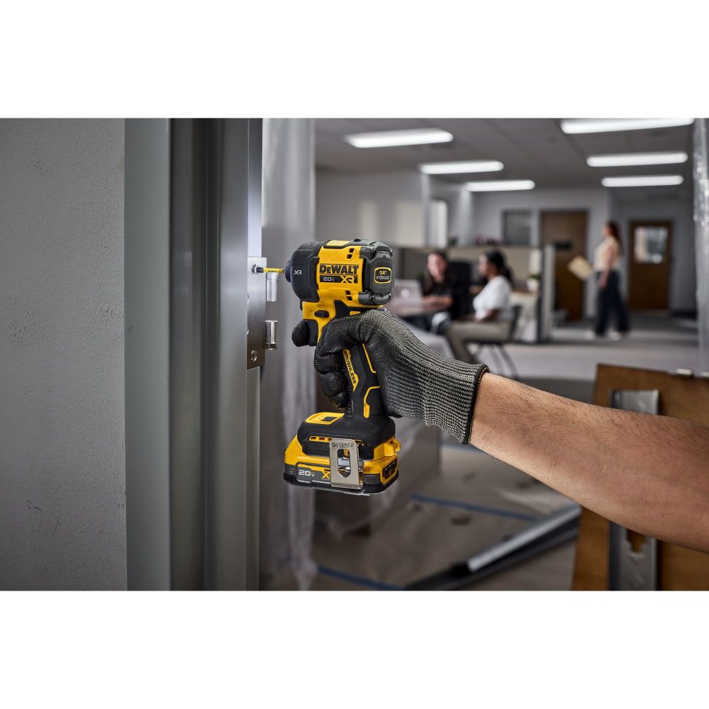 DEWALT 20V MAX XR 1/4 Inch Quiet Hydraulic Impact Driver Kit & Elite Series 100pc Drill Driver Set, large image number 12