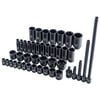 Sunex 1/2 Inch Drive Sae 6 Point Standard & Deep 43 Piece Master Impact Socket Set, small image number 3
