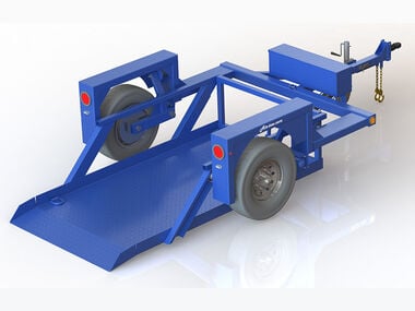 Air-Tow Trailers 8'6in Drop Deck Flatbed Trailer 52in Deck Width - 3500# Capacity