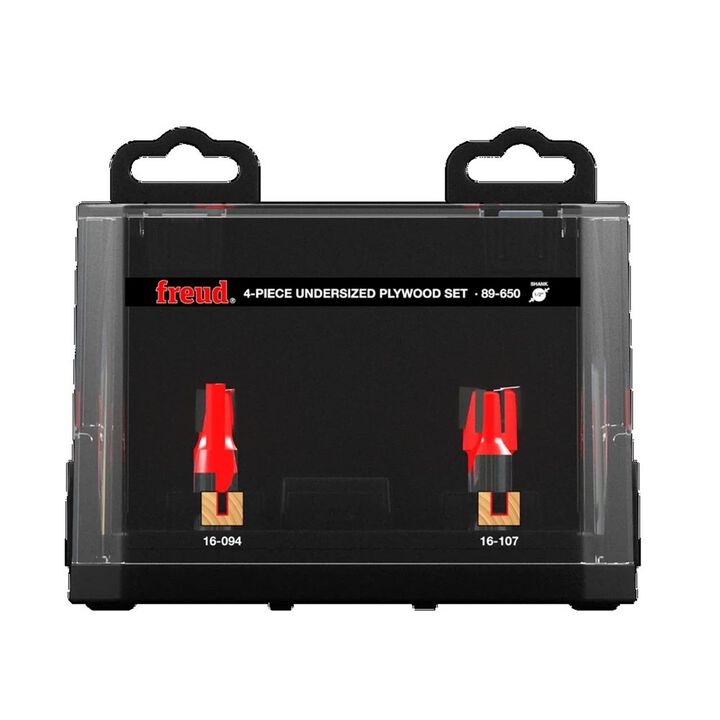 Freud 4 piece Undersized Plywood Bit Set (1/2 In. Shank)