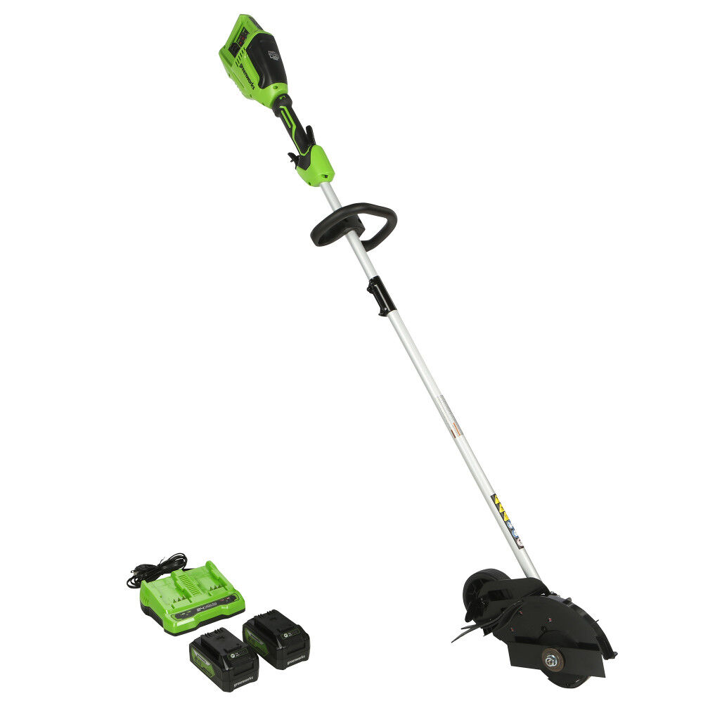 Greenworks 48V 8in Stick Edger Kit with 2Ah Battery 2pk & Rapid Charger, large image number 2