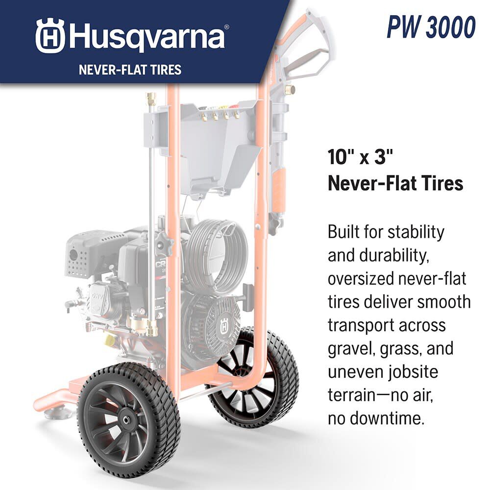 Husqvarna 3000 PSI 2.3 GPM Gas Cold Water Pressure Washer with 4 Spray Tips, large image number 15