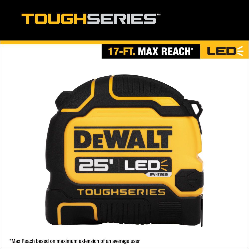 DEWALT 25' Lighted LED Tape Measure DWHT35625S - Acme Tools