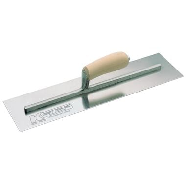 Kraft Tool Co 14 In. x 4 In. Carbon Steel Cement Trowel with Wood Handle, large image number 0