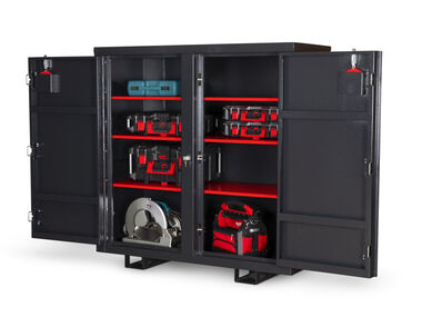 Armorgard SiteBoss Cabinet, 60.2 x 24.6 x 60.6in, Black, large image number 1