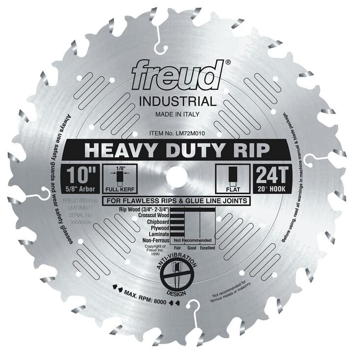 Freud 10in Industrial Rip Blade