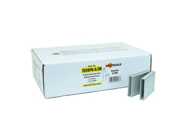 Spotnails 15 Gauge 1/2 Medium Crown Bostitch Type 15S4 Staples - 4500 Staples, large image number 1