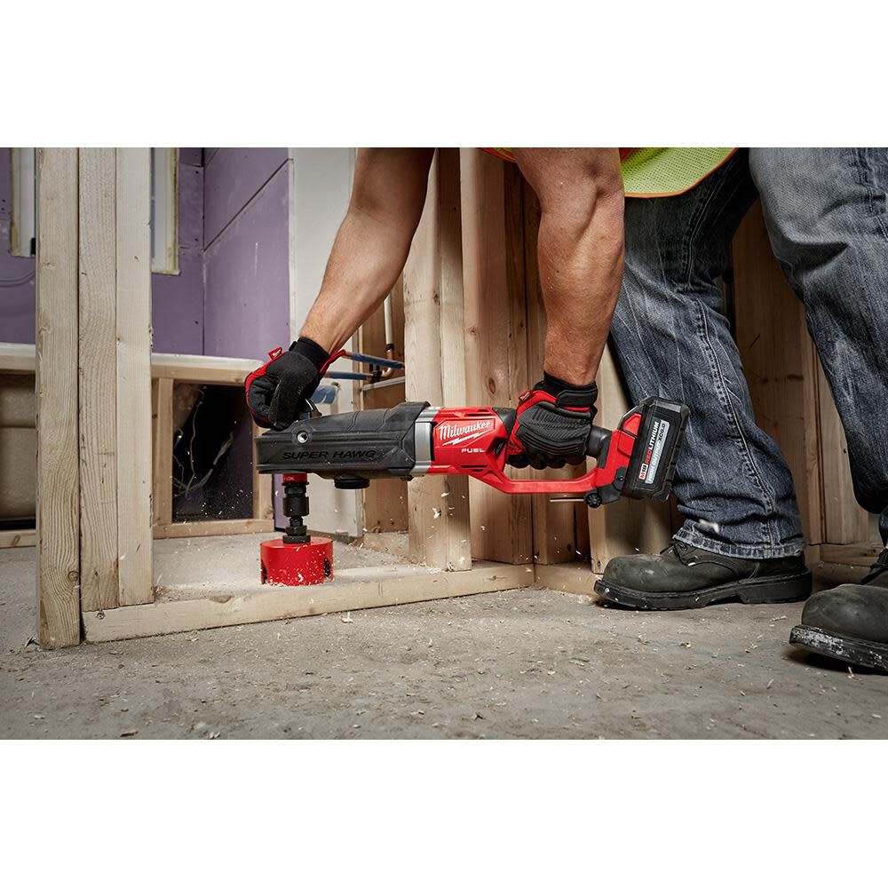 Milwaukee M18 FUEL Super Hawg Right Angle Drill with QUIK LOK