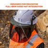 Ergodyne Clear Lens Gray Hard Hat Face Shield for Full Brim, small image number 2
