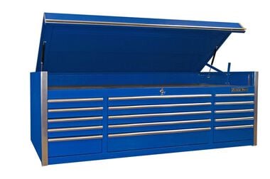 Extreme Tools Ex Professional Series 72 In. 15-Drawer Triple Bank Top Chest Blue, large image number 0