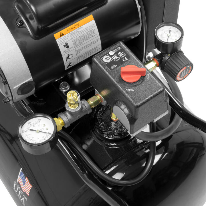 Industrial Air Compressor 1.9 HP Horizontal In Line Cast Iron Pump 20 Gallon, large image number 7