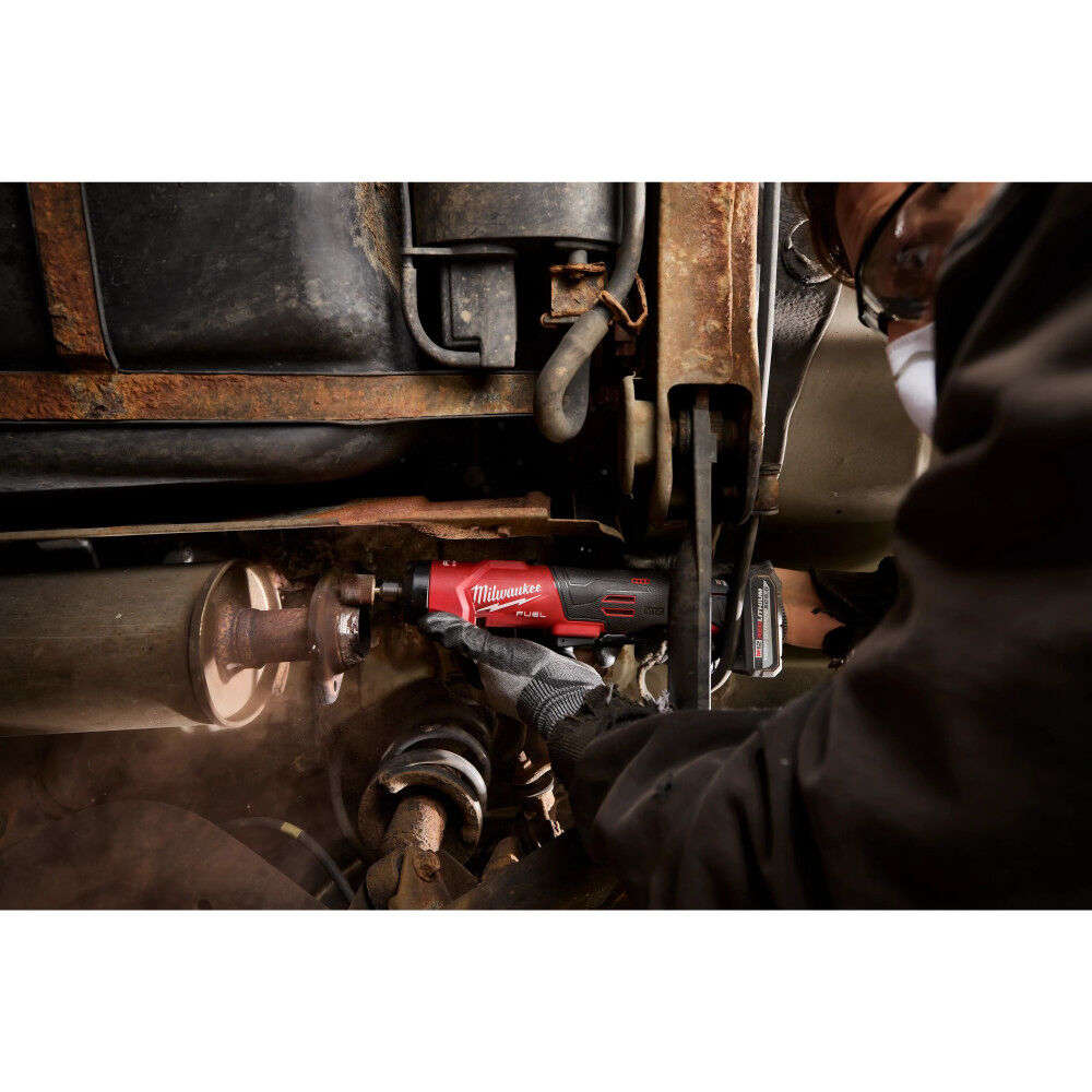 Milwaukee M12 FUEL 1/4 Inch Die Grinder Kit and M12 REDLITHIUM XC 12V 5Ah Lithium Ion Power Tool Battery Pack Bundle, large image number 10