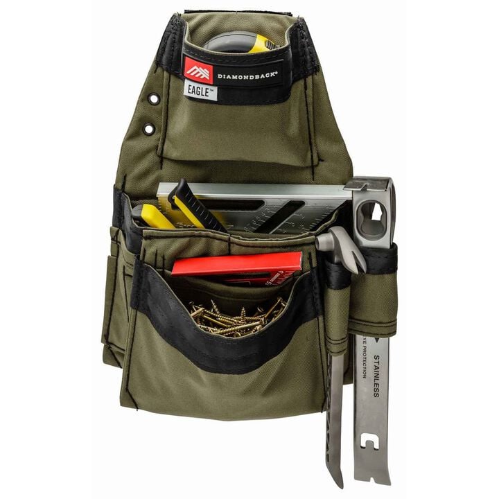 Diamondback Toolbelts Left Side Eagle Non-Dominant Tool Belt Pouch, Ranger Green, large image number 1