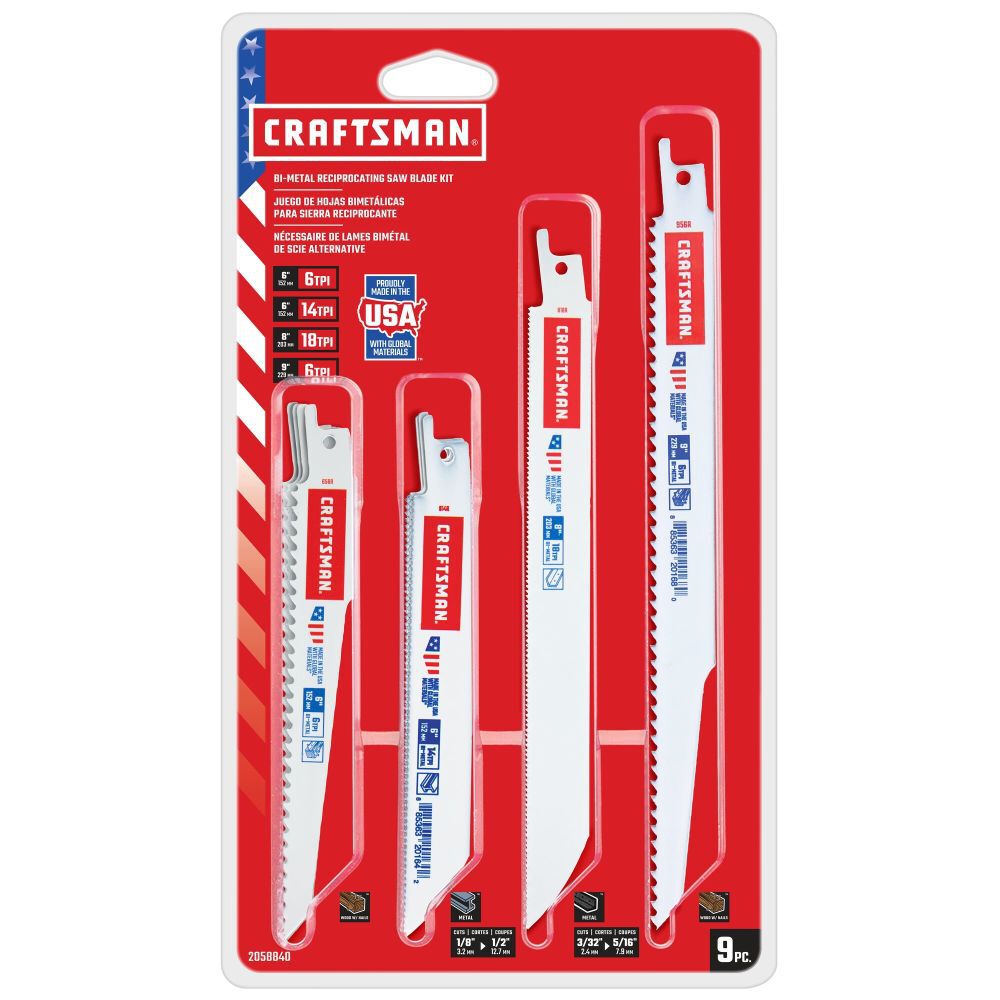 CRAFTSMAN 6 Inch 6 TPI Reciprocating Saw Blades 5 Pack, large image number 5