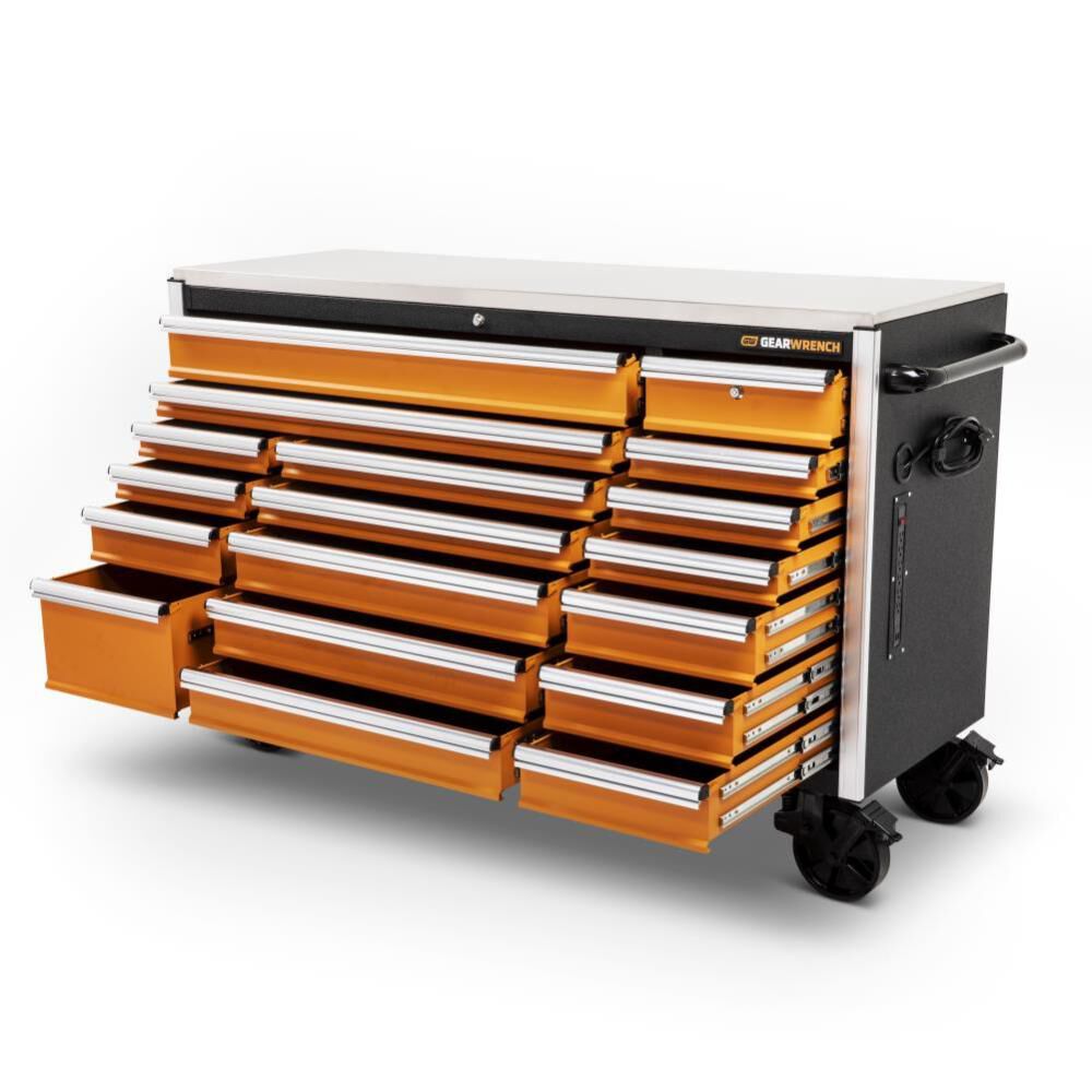 GEARWRENCH 72 in 18 Drawer Rolling Tool Cabinet with Stainless Steel Worktop 83249 Acme Tools