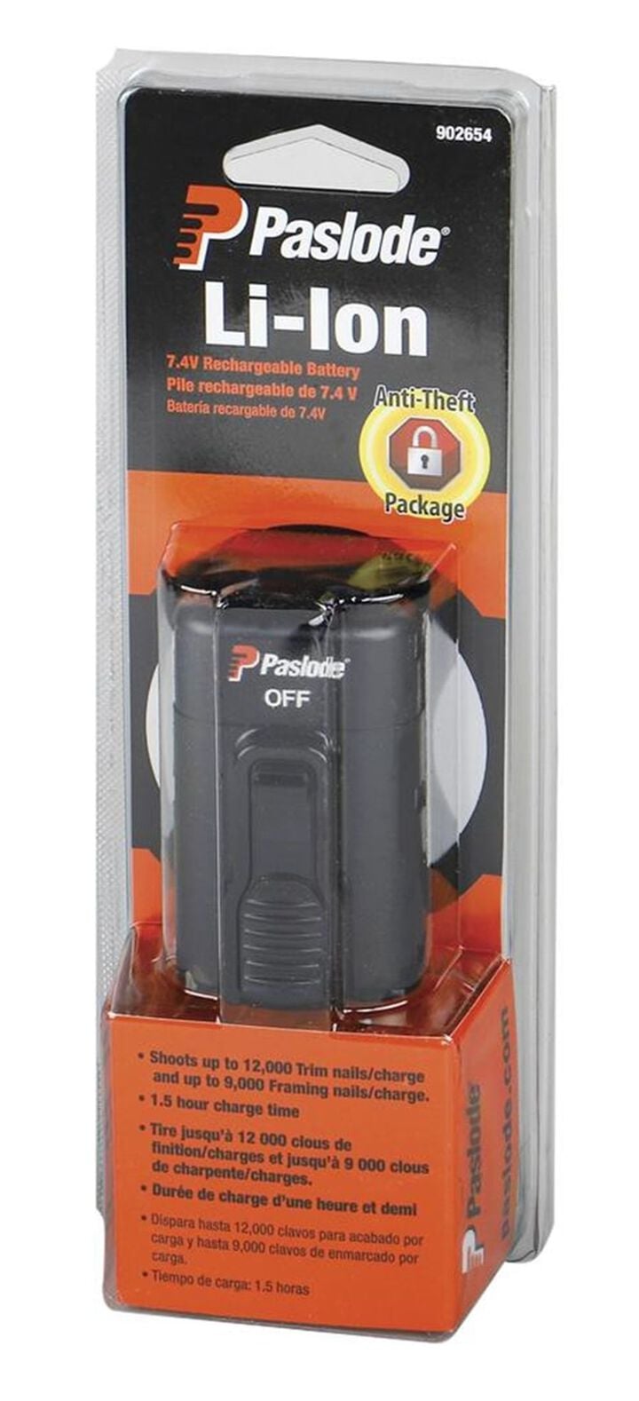Paslode 7.4V 1.2Ah Lithium Ion Power Tool Battery Pack, large image number 1
