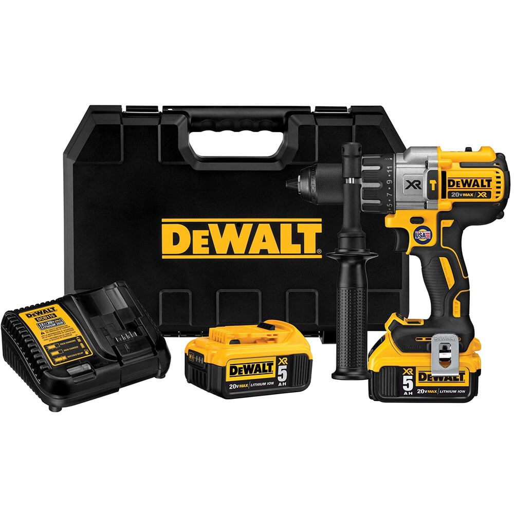 DEWALT 20V MAX XR LITHIUM ION BRUSHLESS 3-SPEED HAMMERDRILL KIT – DCD996P2