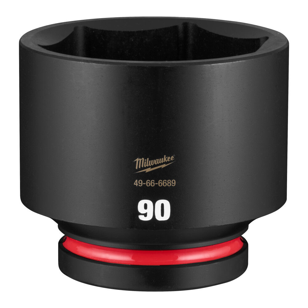 Milwaukee SHOCKWAVE Impact Duty 1 Inch Drive 90mm Standard 6 Point Socket - 49-66-6689