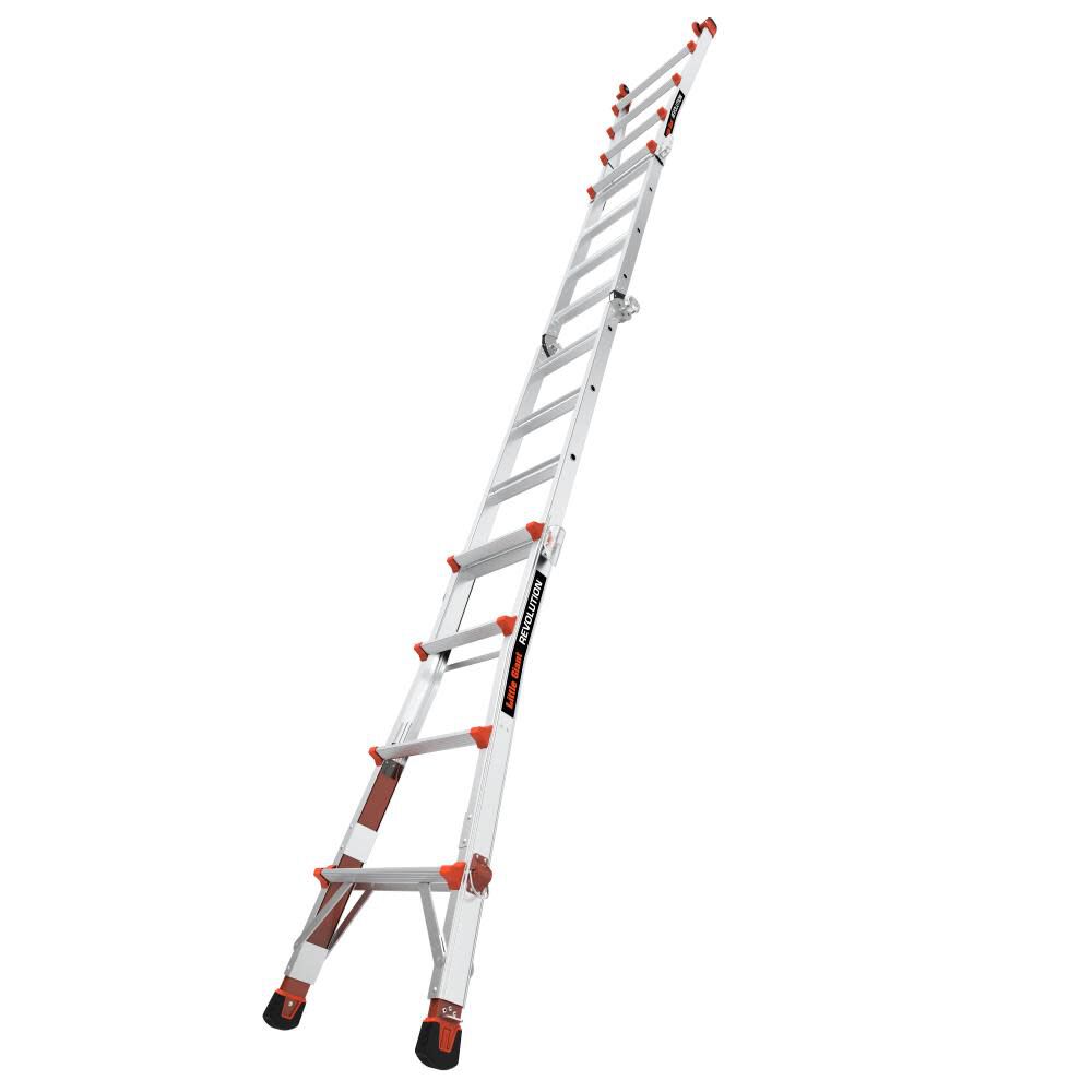 Little Giant Safety Revolution M17 Aluminum Type 1A 300lb Rated Telescoping Multi-Position Ladder with Ratchet Leg Leveler, large image number 7