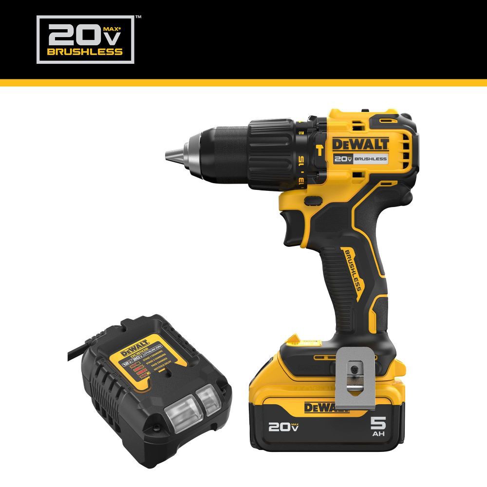 DEWALT 20V MAX 1/2 Inch Hammer Drill Kit, large image number 3