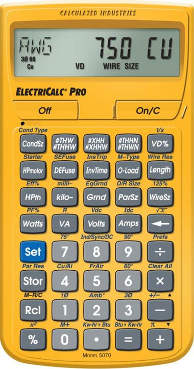 ElectriCalc Pro Electrical Code Calculator 5070 from ...