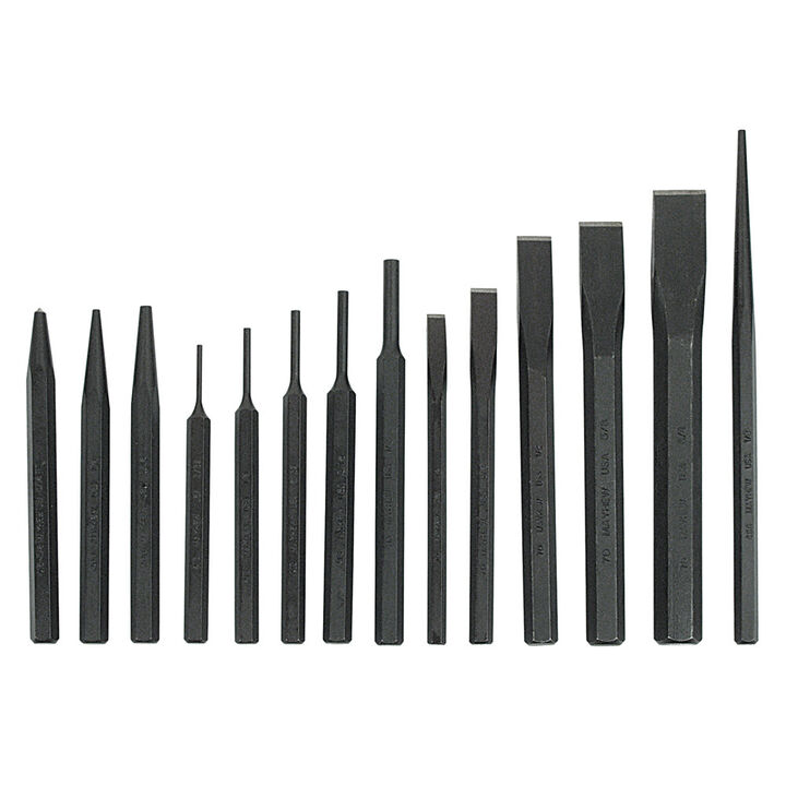 Mayhew Steel Products 14-Piece 7014-K Pro Punch and Chisel Kit, large image number 1