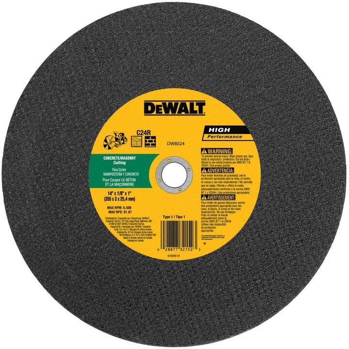 DEWALT 14 In. Masonry Cutting Wheel, large image number 0