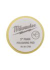 Milwaukee 3 in. Yellow Foam Polishing Pad 5PC, small