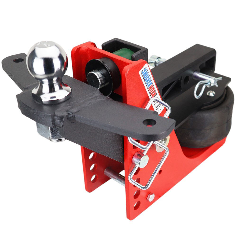 Shocker Hitch 14K 2 Inch Air Receiver Hitch & Raised Sway Bar Tab Ball Mount 2 Inch Hitch Balls, large image number 1